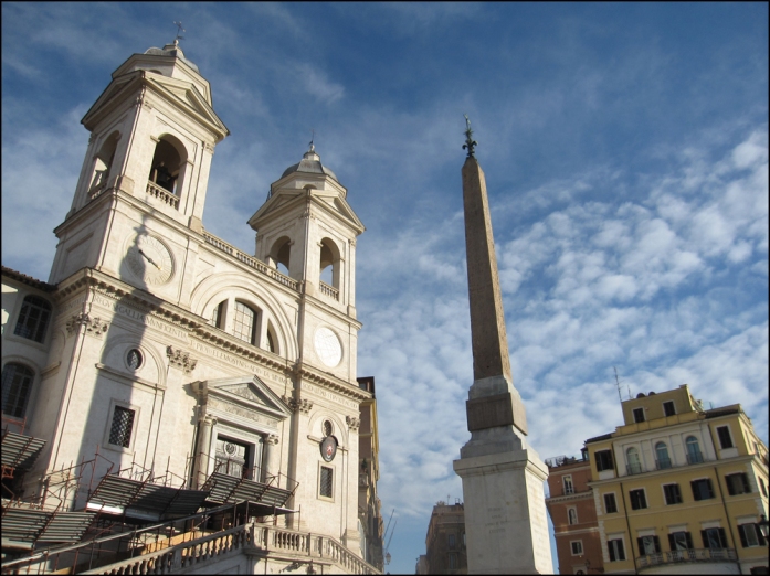 138 Spanish Steps will take you up to the Trinità dei Monti! Tip: Bernardo Bertolucci's Besieged (1998) with Thandie Newton and David Thewlis was filmed in an old flat over looking the Spanish steps, on the north side, upper left if you are standing at the bottom of the steps).