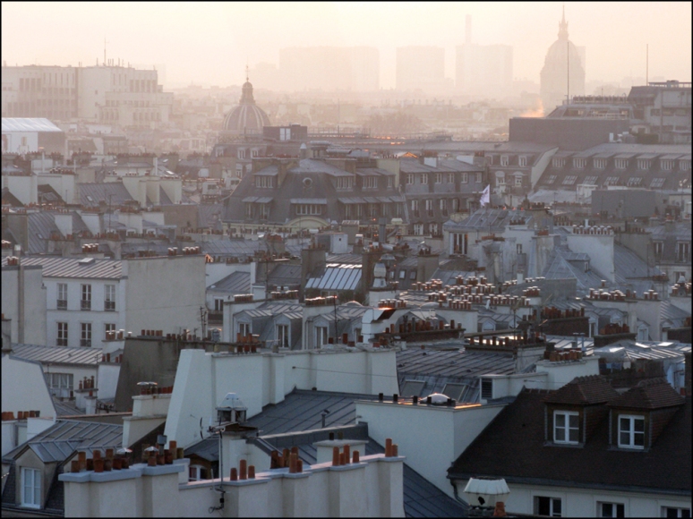 Stardust Memories: View of Paris from the Centre Pompidou (where André Breton's  Clignancourt flea market treasures are on display) Photos by T. Brack