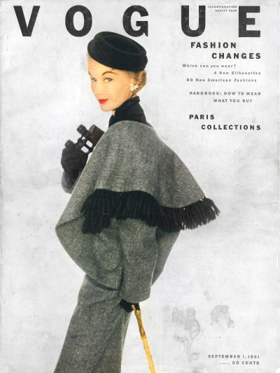Pack your binoculars! September Issue featuring Christian Dior at Holt Renfrew, 1951 (Vogue, Theadora Brack's Collection)