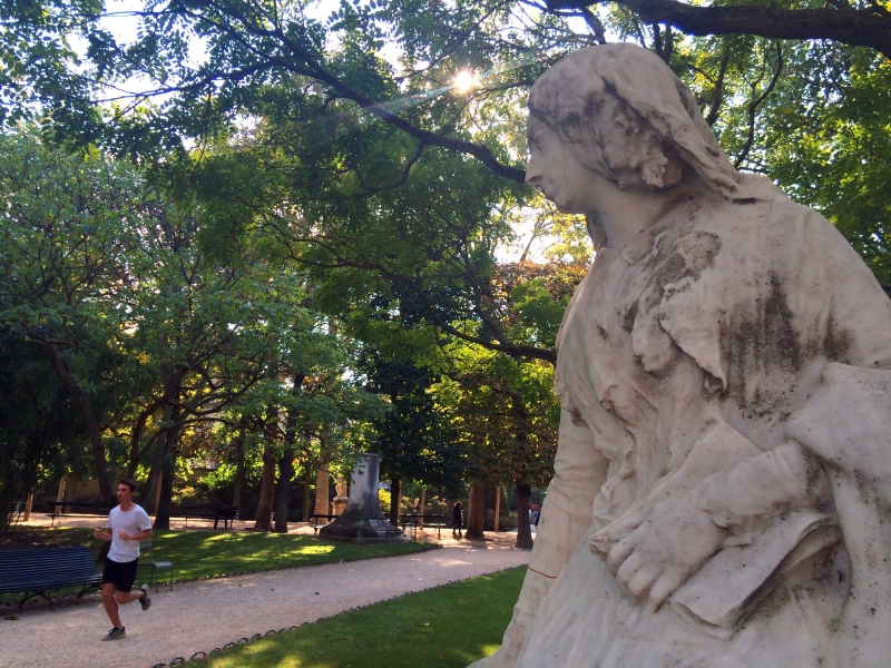 Let's re-charge the soul and soles with writer George Sand at the Jardin du Luxembourg (Photo by Theadora Brack)